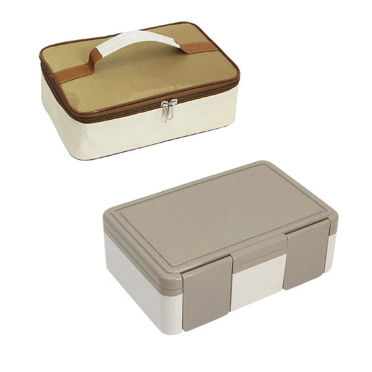 Conteneur alimentaire isotherme multi-compartiments pour femmes et hommes 0