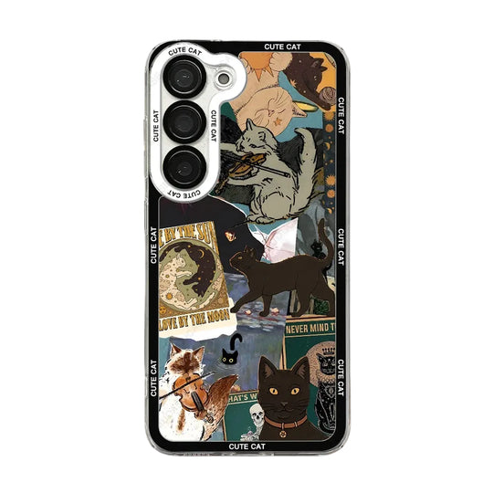 Coque de Téléphone Amusante Motif Chat Pour Samsung Galaxy 1