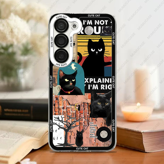 Coque de Téléphone Amusante Motif Chat Pour Samsung Galaxy 4