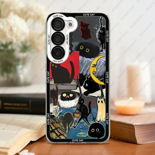Coque de Téléphone Amusante Motif Chat Pour Samsung Galaxy 6