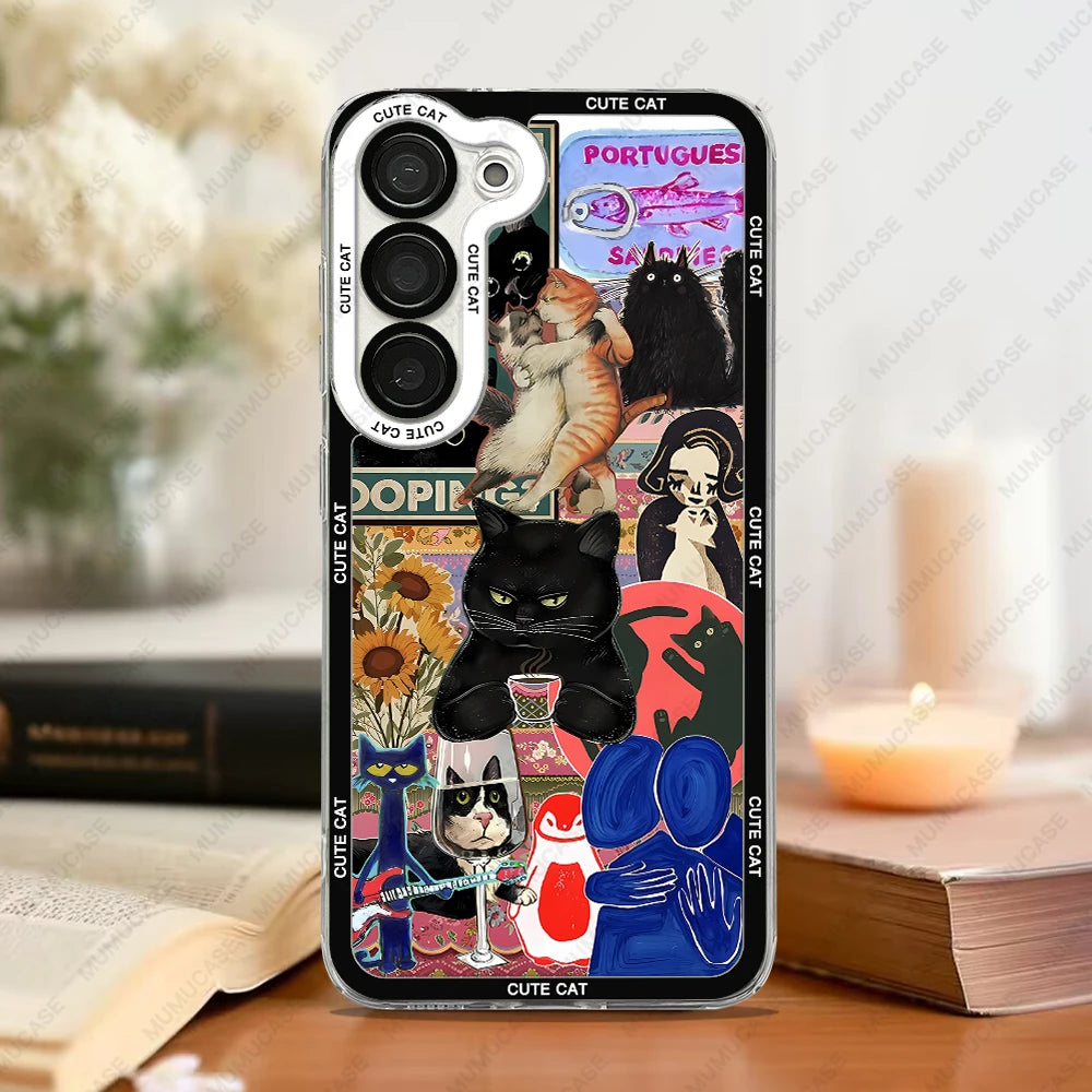 Coque de Téléphone Amusante Motif Chat Pour Samsung Galaxy 8