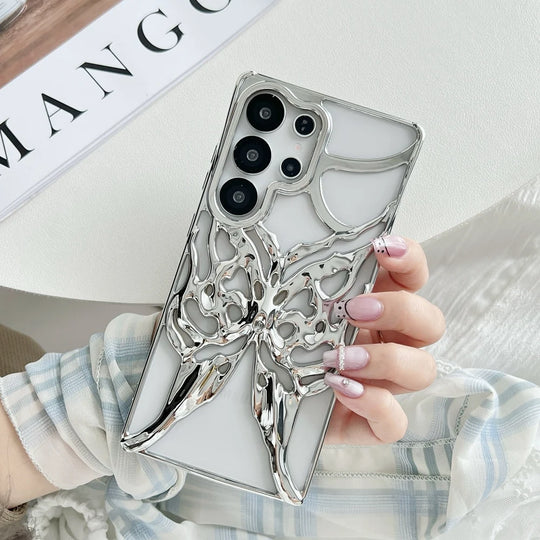 Coque de Téléphone Design Papillon 3D Pour Samsung Galaxy S24 et S25 Ultra 1
