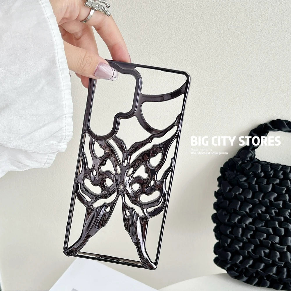 Coque de Téléphone Design Papillon 3D Pour Samsung Galaxy S24 et S25 Ultra 7