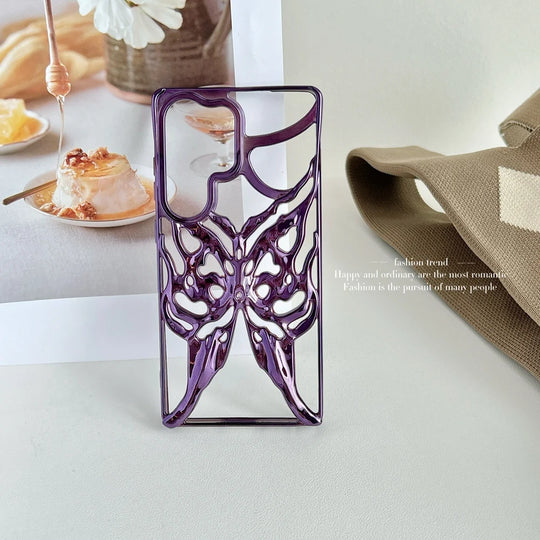 Coque de Téléphone Design Papillon 3D Pour Samsung Galaxy S24 et S25 Ultra 9