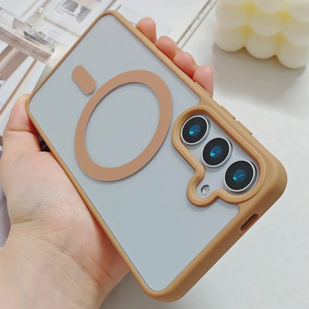Coque de Téléphone Magnétique Ultra Transparente Compatible Samsung S26 S25 S24 S23 S22 7