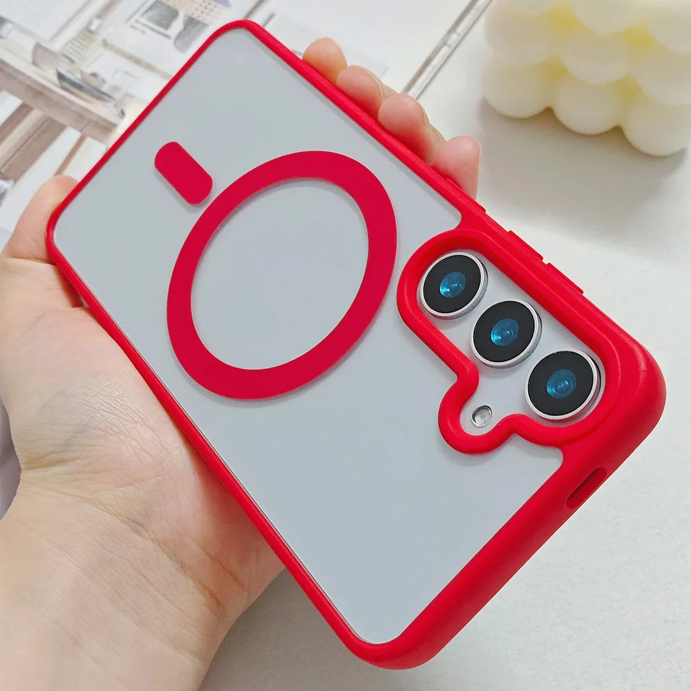 Coque de Téléphone Magnétique Ultra Transparente Compatible Samsung S26 S25 S24 S23 S22 8