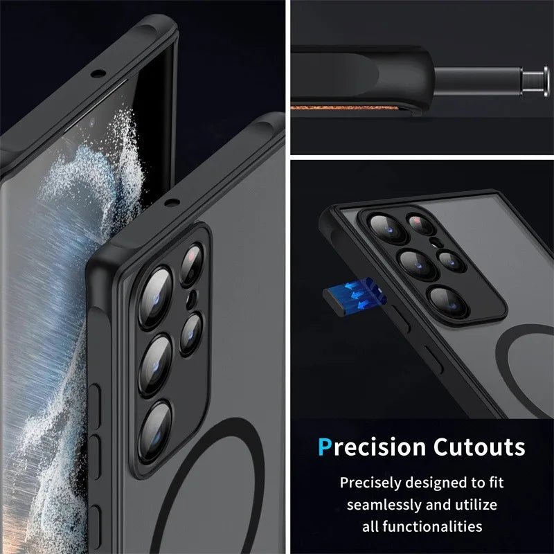 Coque de Téléphone Magnétique pour Samsung Galaxy S25 S24 Ultra Moderne et Pratique 2