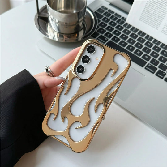 Coque de Téléphone Motif Flamme 3D pour Samsung Galaxy Moderne et Antichoc 3