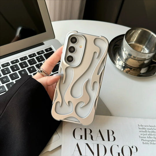 Coque de Téléphone Motif Flamme 3D pour Samsung Galaxy Moderne et Antichoc 6