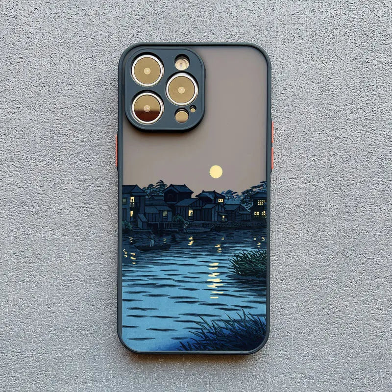 Coque de Téléphone pour iPhone Design Paysage Moderne 12
