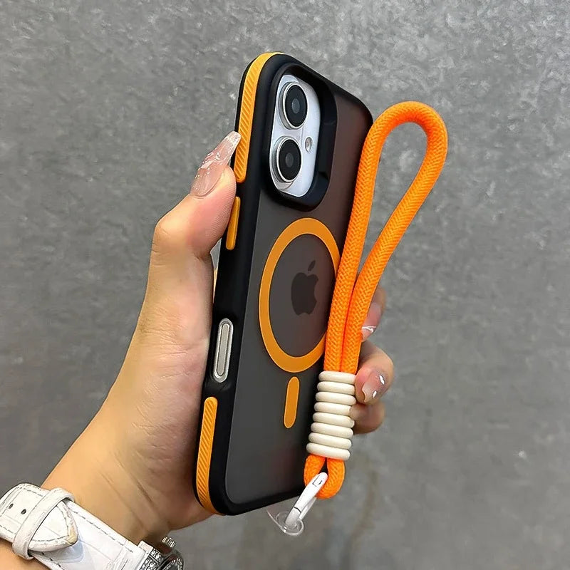 Coque de téléphone avec lanière pour iPhone Pro Max 11