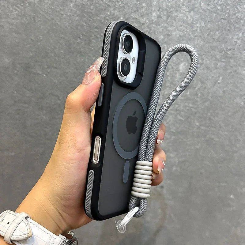 Coque de téléphone avec lanière pour iPhone Pro Max 7