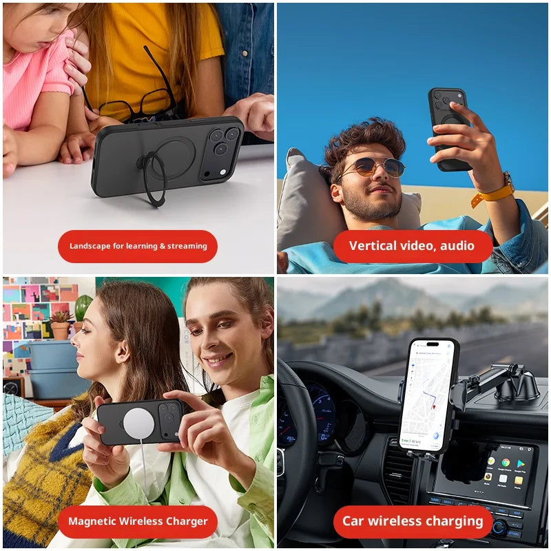 Coque de téléphone pour iPhone avec support rotatif 5