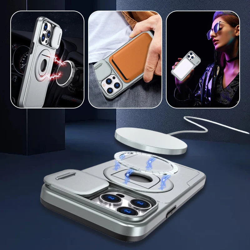 Coque de téléphone robuste avec support intégré et fixation magnétique 6