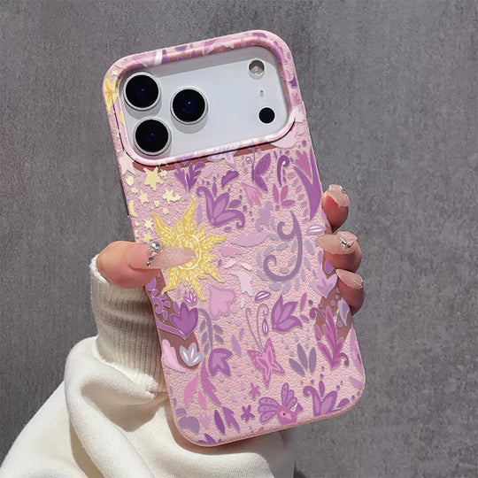 Coque pour iPhone à fleurs rétro 5
