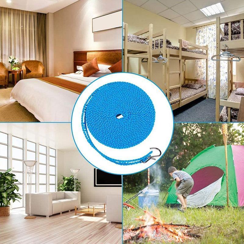 Corde à Linge Portable Pratique pour Intérieur et Extérieur 4