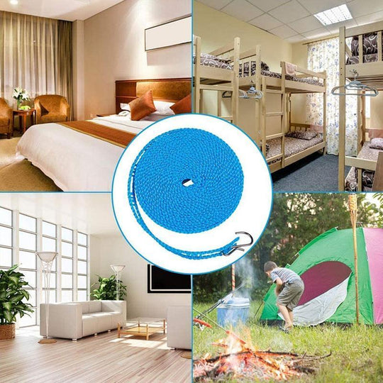 Corde à Linge Portable Pratique pour Intérieur et Extérieur 4