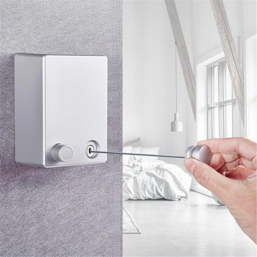 Corde à Linge Rétractable Intérieure et Extérieure Pratique et Moderne 2