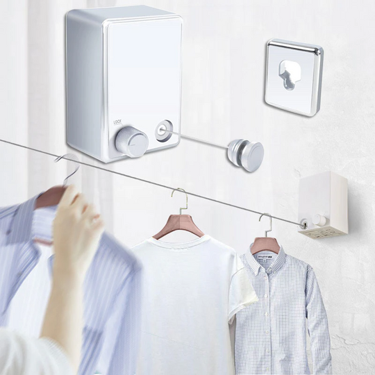 Corde à Linge Rétractable Intérieure et Extérieure Pratique et Moderne 4