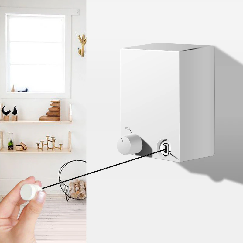 Corde à Linge Rétractable Intérieure et Extérieure Pratique et Moderne 5
