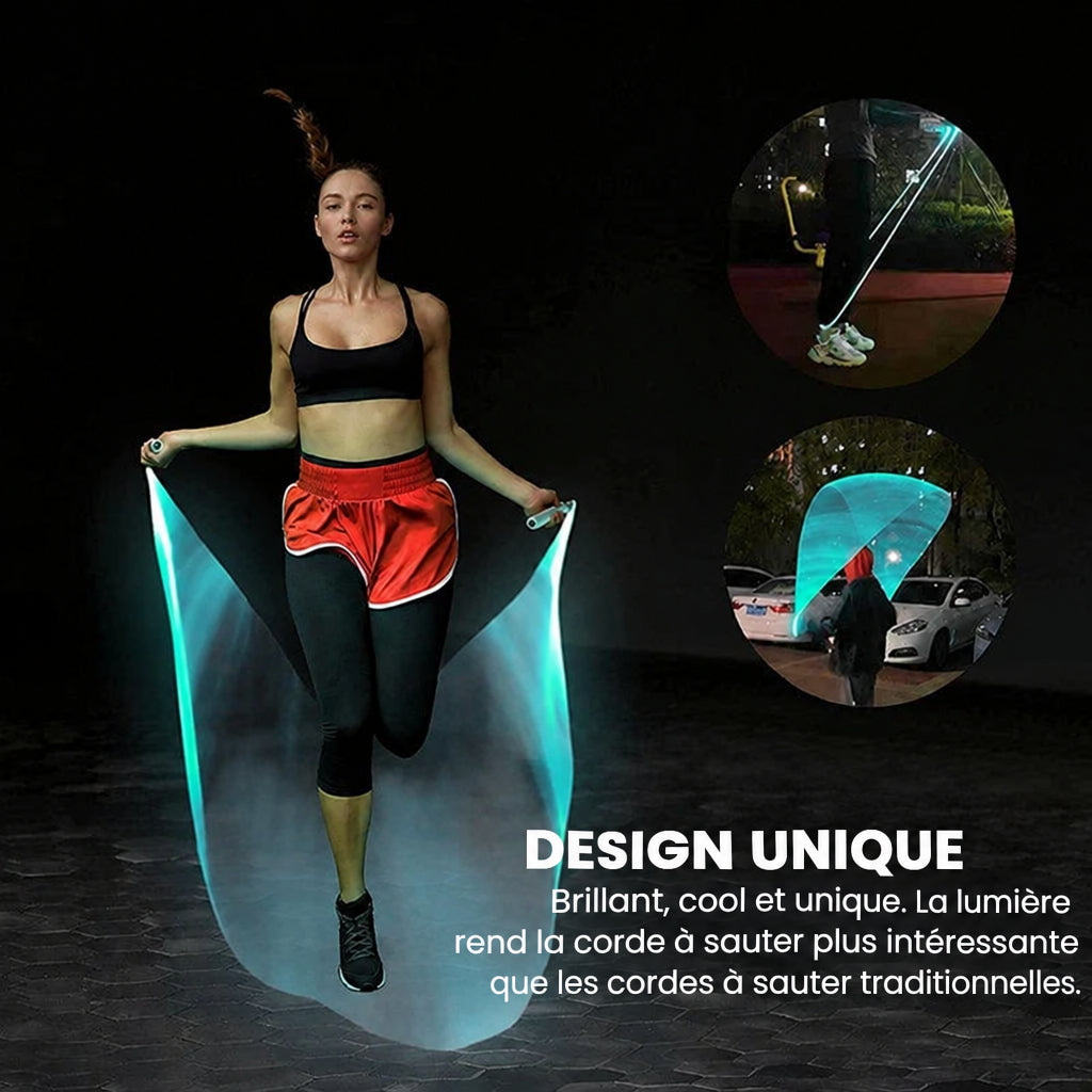 Corde à sauter lumineuse LED ajustable unisexe 1
