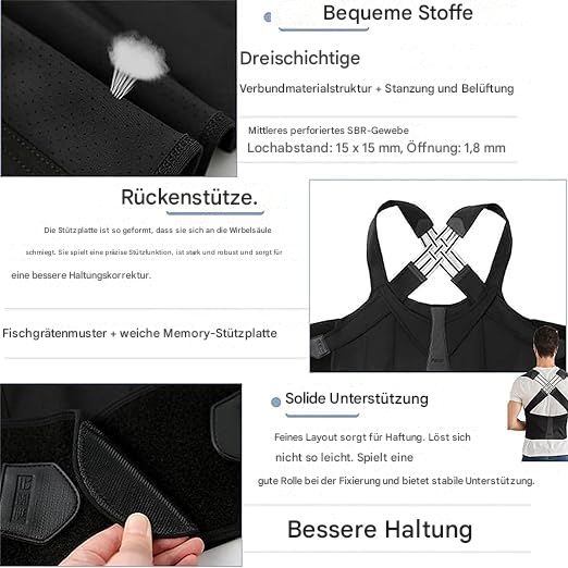 Correcteur de Posture Dos Réglable pour Hommes et Femmes, Redresseur de Dos Confortable 2