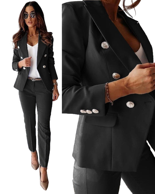 Costume Femme Double Boutonnage Ajusté 0