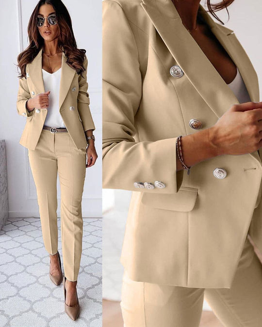 Costume Femme Double Boutonnage Ajusté 1