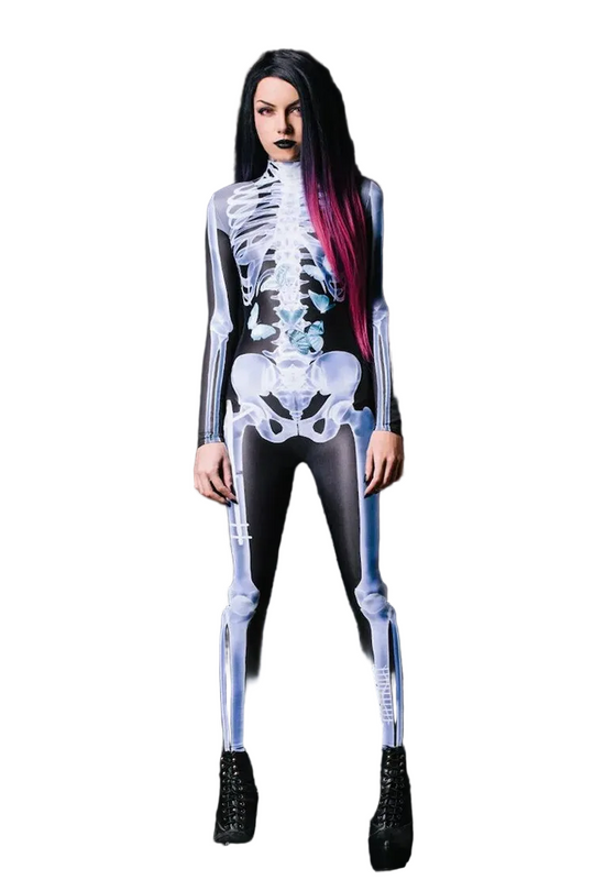 Costume Halloween Femme Body Squelette GlowInTheDark 0