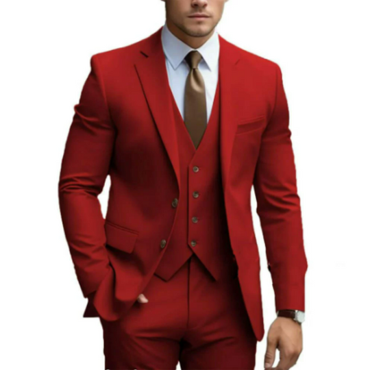 Costume de mariage 3 pièces pour homme avec gilet 11