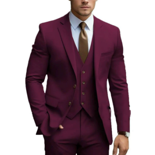 Costume de mariage 3 pièces pour homme avec gilet 3