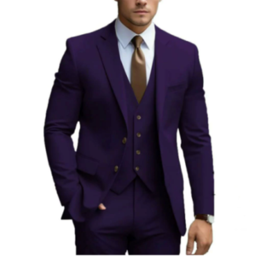 Costume pour Homme 3 Pièces avec Gilet 4