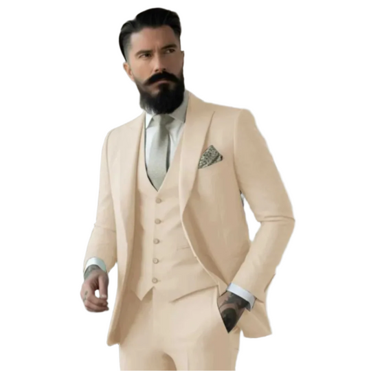 Costume pour Hommes Trois Pièces Ajusté en Laine 0