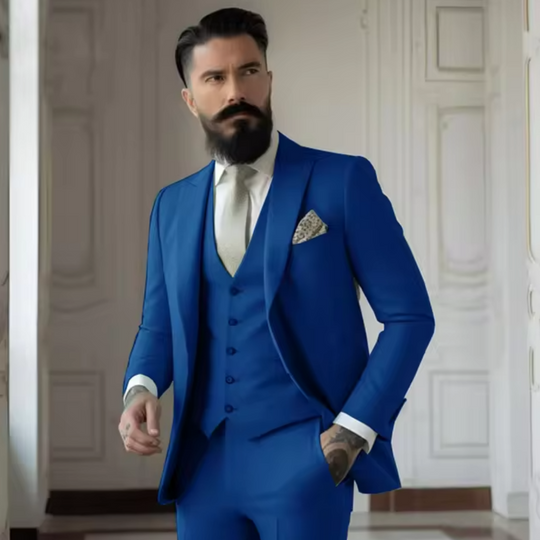 Costume pour Hommes Trois Pièces Ajusté en Laine 1