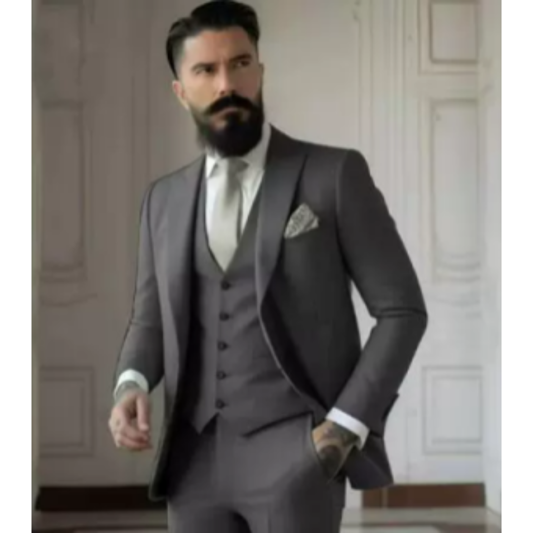 Costume pour Hommes Trois Pièces Ajusté en Laine 5
