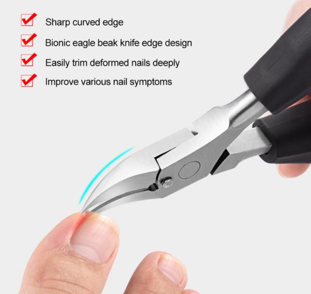 Coupe Ongles Professionnel Ergonomique avec Poignée Antidérapante pour Coupe Précise 1