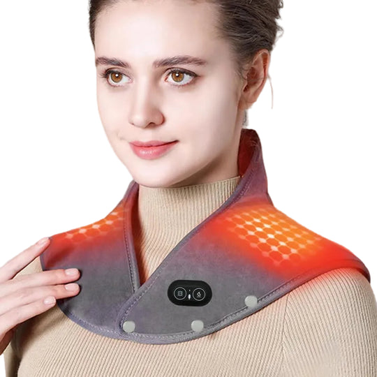 Coussin Chauffant Électrique pour le Cou et les Épaules avec Vibration 0