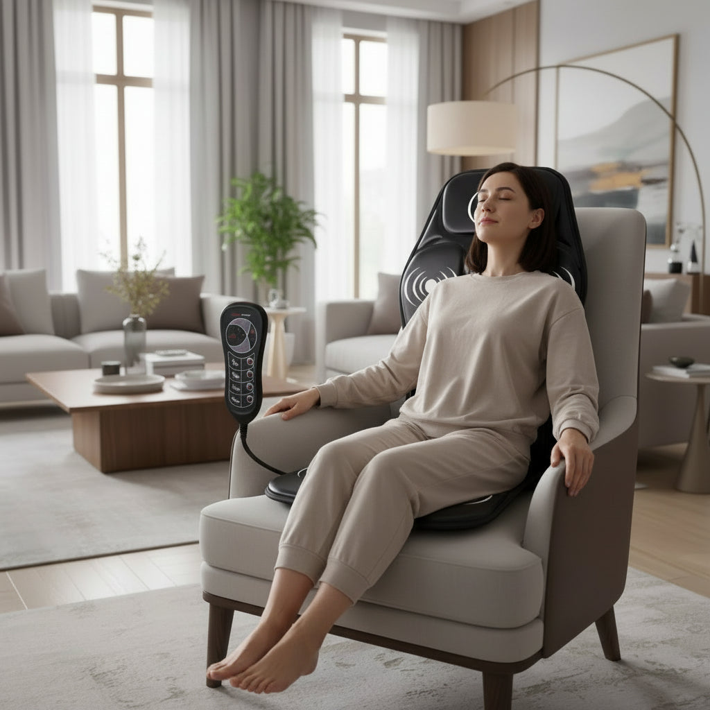 Coussin Massant Chauffant Pour Dos Électrique Avec Vibrations Apaisantes 0