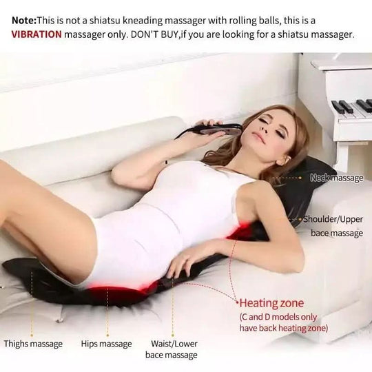 Coussin Massant Chauffant Pour Dos Électrique Avec Vibrations Apaisantes 3