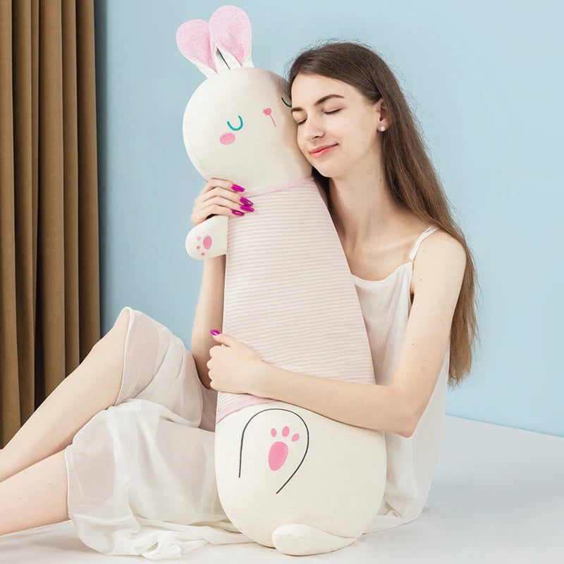 Coussin de corps enfant en forme de lapin doux et surdimensionné 2