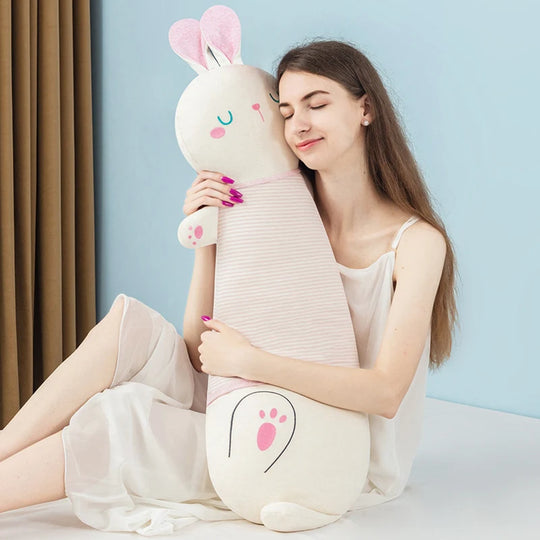 Coussin de corps enfant en forme de lapin doux et surdimensionné 2