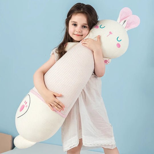 Coussin de corps enfant en forme de lapin doux et surdimensionné 4