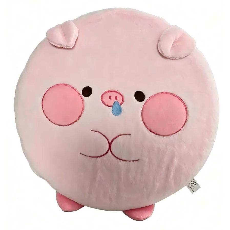 Coussin de sol rond enfant motif tête de cochon doux et confortable 4