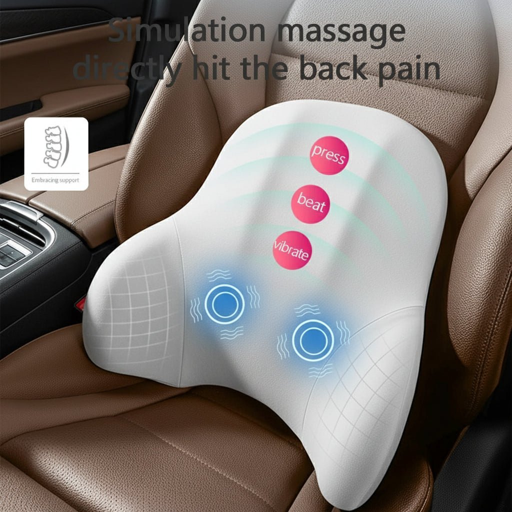 Coussin de soutien cervical et lombaire électrique pour voiture et bureau 2