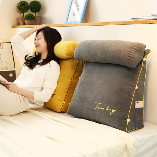 Coussin de soutien dorsal triangulaire pour lecture 0