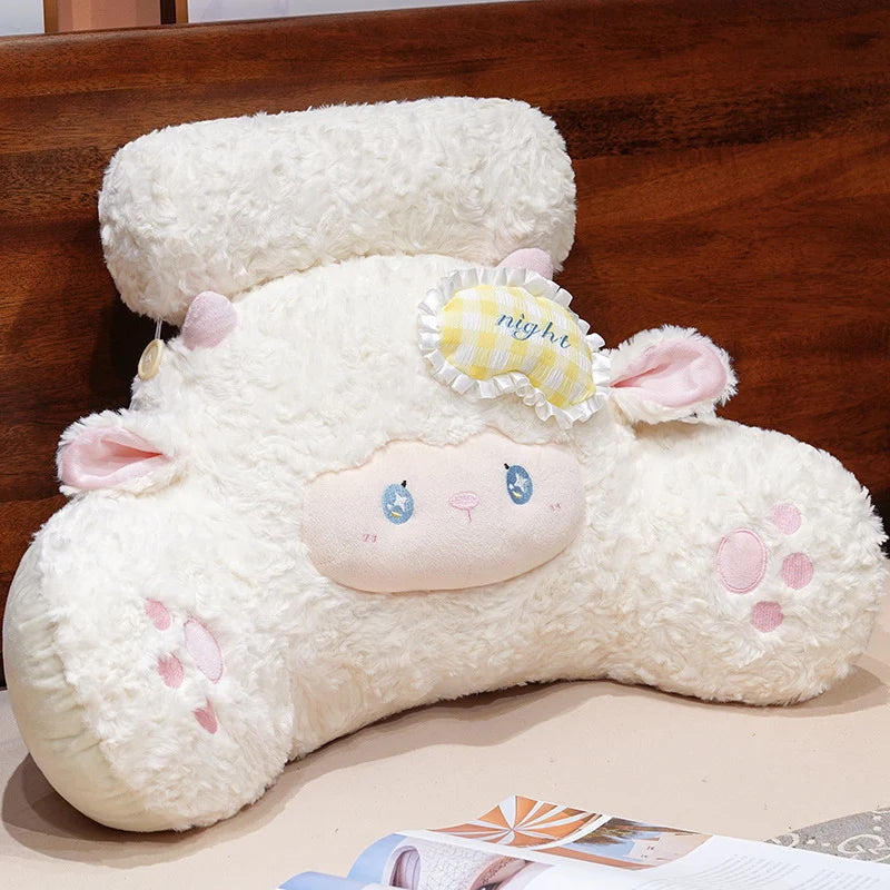 Coussin lombaire en forme de mouton pour femme doux et confortable 0