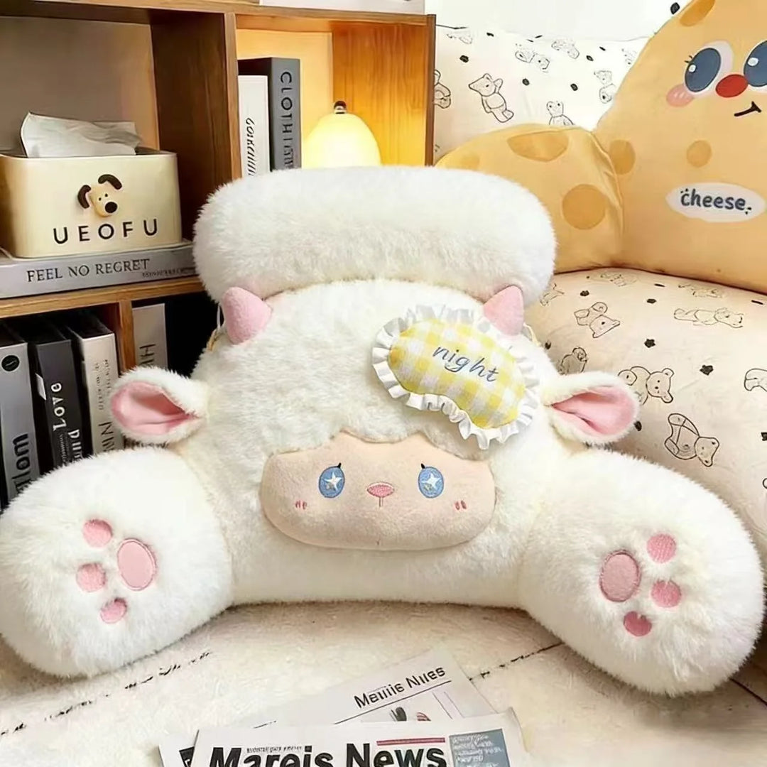 Coussin lombaire en forme de mouton pour femme doux et confortable 1
