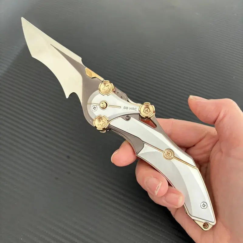 Couteau Pliant Compact Métallique Pour Aventures Extérieures 5