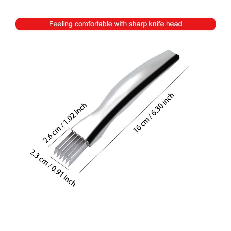 Couteau de Cuisine Multifonction Ergonomique pour Hacher Légumes 7