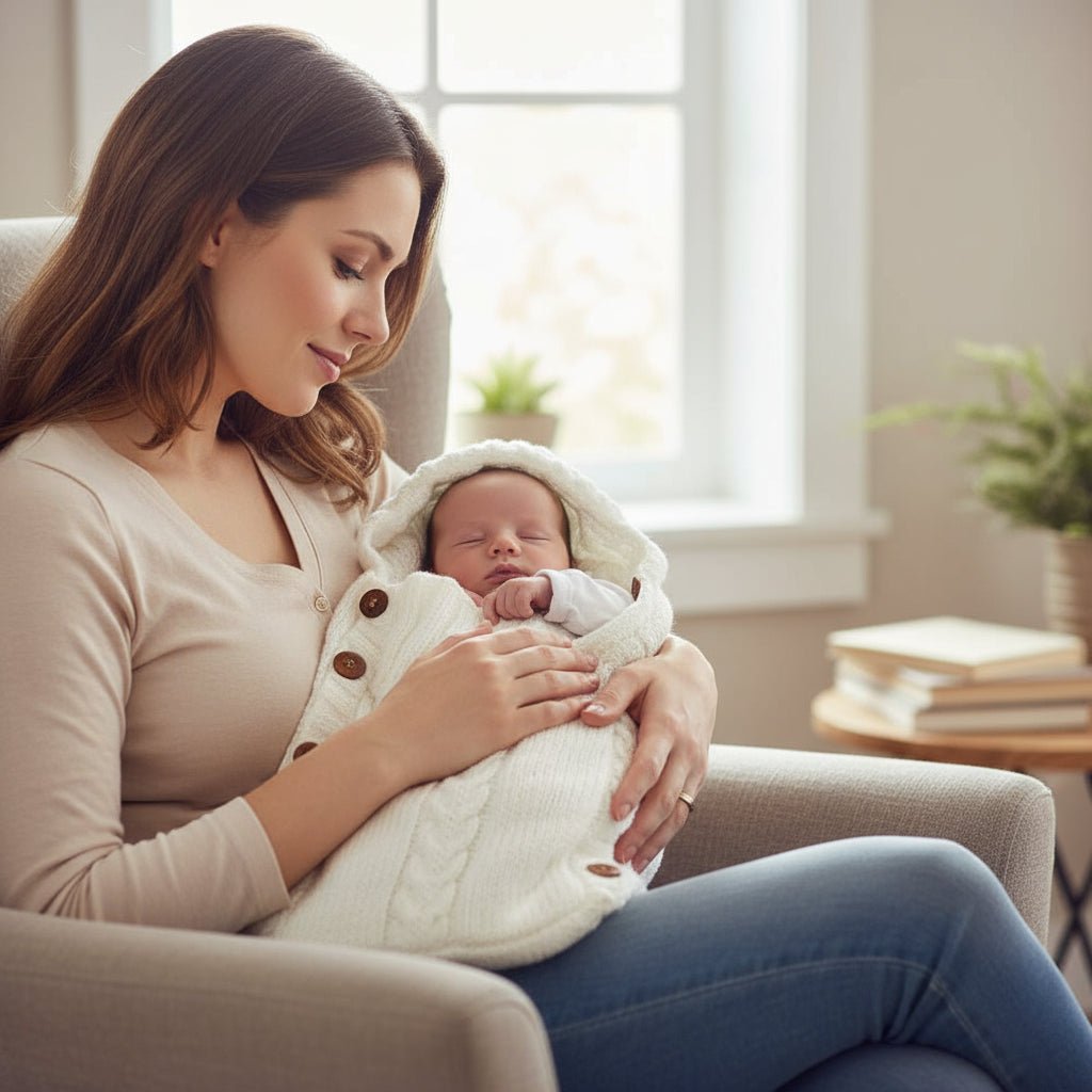 Couverture Bébé Polyvalente avec Capuche et Boutons en Bois 1
